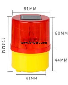 Solar LED Flashing Warning Light with Magnet Base